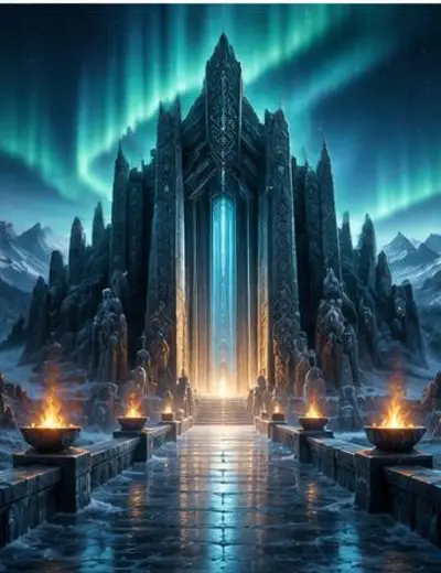 Aurora Temple Illustration